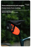 White And Black Water-Resistant Bicycle Saddle Bag - 1.3L Reflective Seat Pack for Road & Mountain Bikes