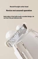 White Rechargeable Pet Grooming Clipper with Built-in Vacuum - Low Noise Hair Trimmer for Dogs & Cats