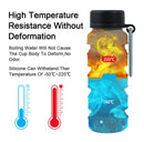 Pink Collapsible Silicone Water Bottle - 510ml Portable Food-Grade Travel & Sports Drink Flask