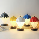 Blue Rechargeable Hot Air Balloon LED Touch Lamp - 3-Color Nordic Style Desk Light