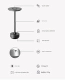 Gold Elegant Aluminum Alloy Rechargeable LED Touch Lamp - 3-Color Dimmable Cordless Table Light