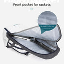 Grey and White Multifunctional Tennis & Badminton Backpack - Waterproof Racket Bag with Shoe Compartment