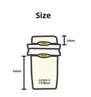 White Portable Salad & Breakfast Cup On-the-Go - Dual Compartment Container with Spork
