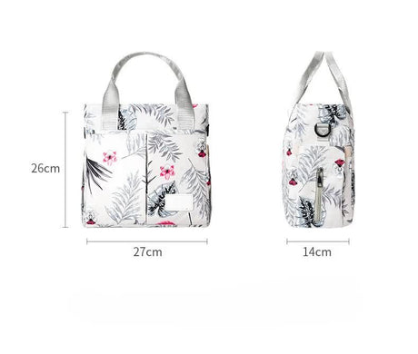 Colorful Versatile Nappy Bag Tote - Lightweight Diaper Bag with Insulated Pocket & Crossbody Strap
