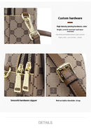 Brown and Black Chic Diamond Mini Crossbody Phone Purse - PU Leather Vertical Shoulder Bag with Headphone Port