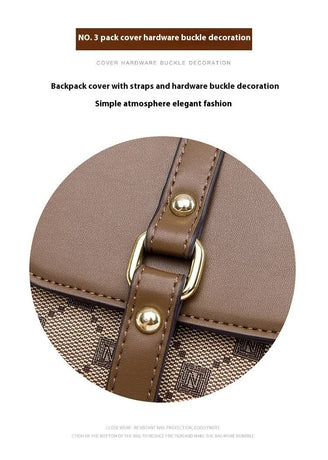 Brown Chic Round Mini Crossbody Phone Purse - PU Leather Vertical Shoulder Bag with Headphone Port