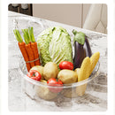 Grey And Beige Snap Button Elegant Compartment Serving Tray with Lid - Versatile Snack, Fruit & Candy Box