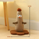 Coffee Adorable Chick Cat Scratching Post - Durable Sisal Rope Scratcher Toy for Cats & Kittens