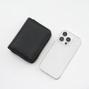 Blue Compact RFID Genuine Leather Wallet for Women - Secure Zipper Card Holder & Coin Purse