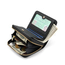 Pink Compact RFID Genuine Leather Wallet for Women - Secure Zipper Card Holder & Coin Purse