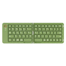Green Ultra-Slim Foldable Bluetooth Keyboard - Portable Wireless Rechargeable Travel Keyboard for iOS Android Windows Devices