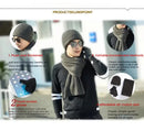 Navy Blue Men's 3-Piece Winter Warm Ribbed Knit Beanie Hat Scarf and Gloves Set