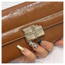 Black Elegant Women's RFID Blocking Long Wallet - PU Leather Clutch Purse with Clasp