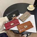 Red Elegant Women's RFID Blocking Long Wallet - PU Leather Clutch Purse with Clasp