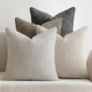 Pink Plush Chenille Cushion Covers Set of 2 - Soft Textured Decorative Throw Pillow Cases for Sofa Couch, 45x45cm