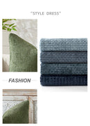 Pink Plush Chenille Cushion Covers Set of 2 - Soft Textured Decorative Throw Pillow Cases for Sofa Couch, 45x45cm