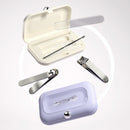2 Sets Red Portable 4-Piece Manicure Set - Compact Nail Grooming Kit with Stainless Steel Clippers, File & Stylish Case