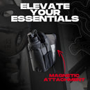 Black Magnetic Gym Water Bottle Holder Bag - Crossbody Sling Pouch for Essentials