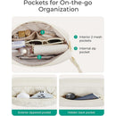 Beige Stylish Quilted Belt Bag - Lightweight Nylon Crossbody Fanny Pack