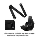 Black Stylish Quilted Belt Bag - Lightweight Nylon Crossbody Fanny Pack