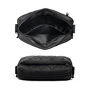 Black Stylish Quilted Belt Bag - Lightweight Nylon Crossbody Fanny Pack