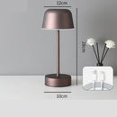Coffee Modern Minimalist LED Table Lamp - Rechargeable Touch Control Desk Light