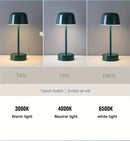 Coffee Modern Minimalist LED Table Lamp - Rechargeable Touch Control Desk Light