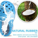 Size L Blue Tough Slipper Dog Chew Toy - Natural Rubber Treat Dispenser & Teeth Cleaner for Interactive Play & Boredom Relief