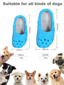 Size L Blue Tough Slipper Dog Chew Toy - Natural Rubber Treat Dispenser & Teeth Cleaner for Interactive Play & Boredom Relief