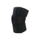Black Adjustable Knee Brace Support (Pair) with Dual Spring Stabilizers & Patella Gel Pad - Non-Slip for Sports Running Hiking