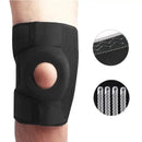 Blue Adjustable Knee Brace Support (Pair) with Dual Spring Stabilizers & Patella Gel Pad - Non-Slip for Sports Running Hiking