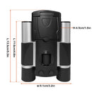 Silver and Black HD Digital Camera Binoculars 8X Zoom - Record Video & Photos with LCD Screen, Starlight Night Vision for Outdoors