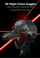 Red Professional HD Digital Night Vision Binoculars - 6X Optical Zoom, IR Illumination, Record 2.5K Video & 48MP Photos