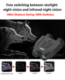 Red Professional HD Digital Night Vision Binoculars - 6X Optical Zoom, IR Illumination, Record 2.5K Video & 48MP Photos