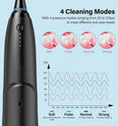 Black Advanced Portable Water Flosser - Rechargeable Oral Irrigator, IPX7 Waterproof, 4 Cleaning Modes for Deep Dental Care