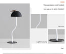 Gold Three-dimensional stripes Sleek Minimalist LED Mushroom Table Lamp - Rechargeable 3-Color Touch Control, Bar & Ambient Light