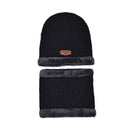 Dark Blue Men's 5-Piece Winter Essentials Set -  Lined Beanie Hat, Neck Warmer, Touchscreen Gloves & 2 Pairs Thermal Socks