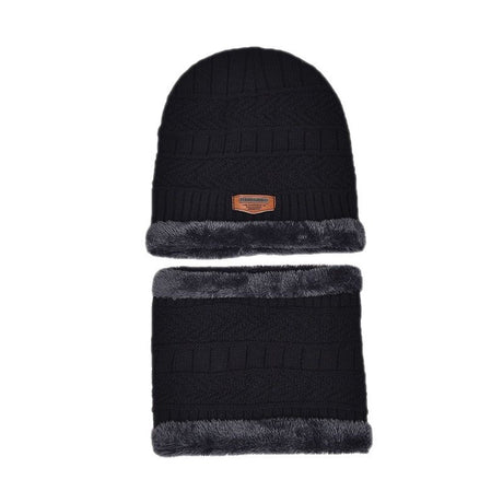 Dark Blue Men's 5-Piece Winter Essentials Set -  Lined Beanie Hat, Neck Warmer, Touchscreen Gloves & 2 Pairs Thermal Socks