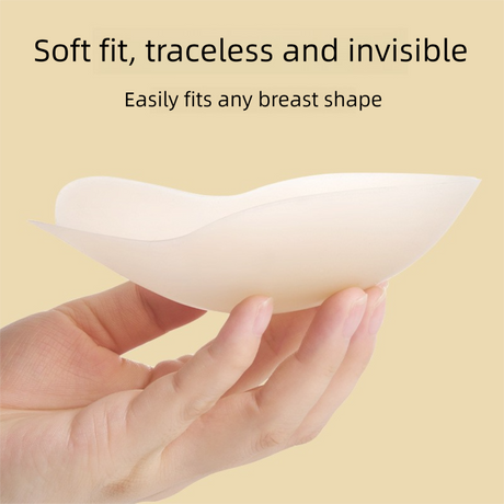 Size M 3 Pairs Skin Color Reusable Silicone Breast Lift Nipple Covers - Invisible Adhesive Bra Pasties for Seamless Lift & Coverage