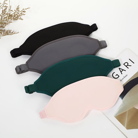 2 Pcs Black 3D Contoured Eye Mask - Total Blackout, Pressure-Free Memory Foam, Skin-Friendly & Breathable for Deep Rest