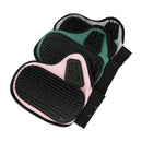 2 Pcs Grey And Black Pet Grooming Glove - Gentle Deshedding & Massage Mitt for Dogs & Cats, Efficient Fur Remover