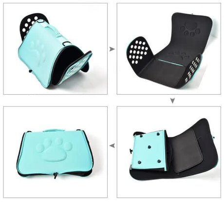 Blue Stylish EVA Pet Carrier Bag - Lightweight Portable & Breathable Travel Crate for Small Dogs & Cats