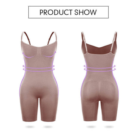 Size L Skin Color Seamless Full Body Shaper for Women - Tummy Control, Butt Lifter & Thigh Slimmer Bodysuit