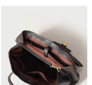 Size L Brown Elegant Women's Leather Briefcase Tote - Vintage Style Large Capacity Commuter Handbag - Premium Cowhide Leather