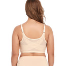 2 Pcs Size S Women's Wireless Large-Cup Lace Bra with Front Clasp - Comfortable, Breathable, Beige