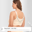 2 Pcs Size XL Women's Wireless Large-Cup Lace Bra with Front Clasp - Comfortable, Breathable, Black