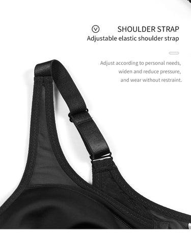 2 Pcs Size XXL Women's Wireless Large-Cup Lace Bra with Front Clasp - Comfortable, Breathable, Black