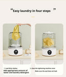 Blue Portable Mini Washing Machine - Rechargeable USB-C Electric Washer for Travel, Delicates & Socks