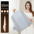 Grey Slim Wireless Shiatsu Back Massager Cushion - Rechargeable Heated Massage Pad for Full Back Relief