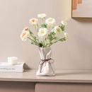 White And Brown Chic Money Bag Inspired Vase - Modern Resin Decorative Flower Holder & Tabletop Accent(Use the mobile phone as a reference for size)